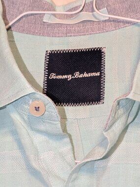 TOMMY BAHAMA linen/cotton Men's long-sleeve, Size L, VG COND!!